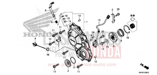 RIGHT CRANKCASE COVER CBR650RAK de 2019